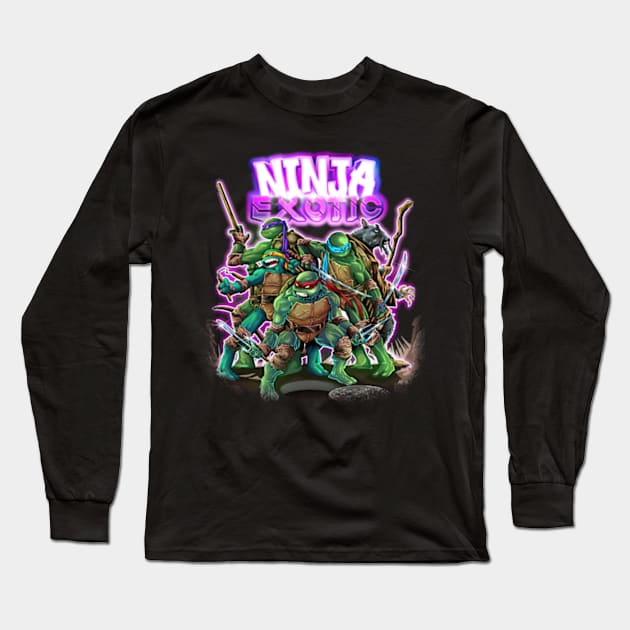 NINJA EXOTIC TURTLES POWER Long Sleeve T-Shirt by JOISDRAW ART